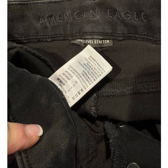 AE Next Level Curvy High-Waisted Flare Jean black size 6 - Picture 10 of 12